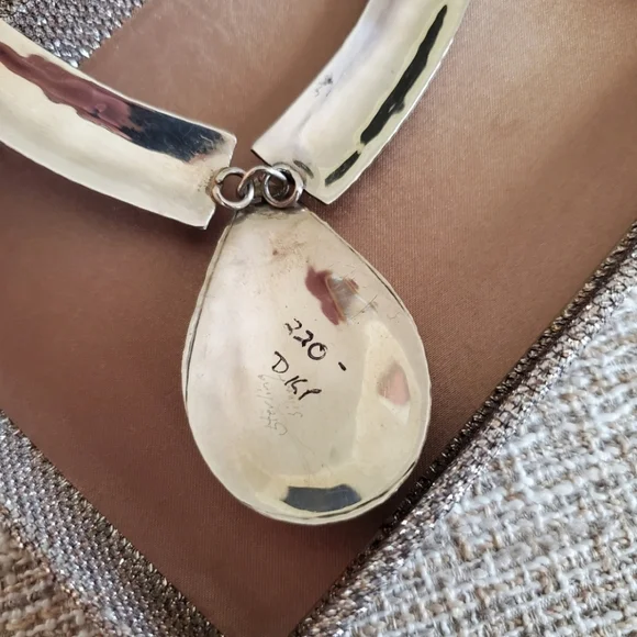 COPY - Vintage Sterling Silver and Turquoise Necklace - Picture 7 of 9